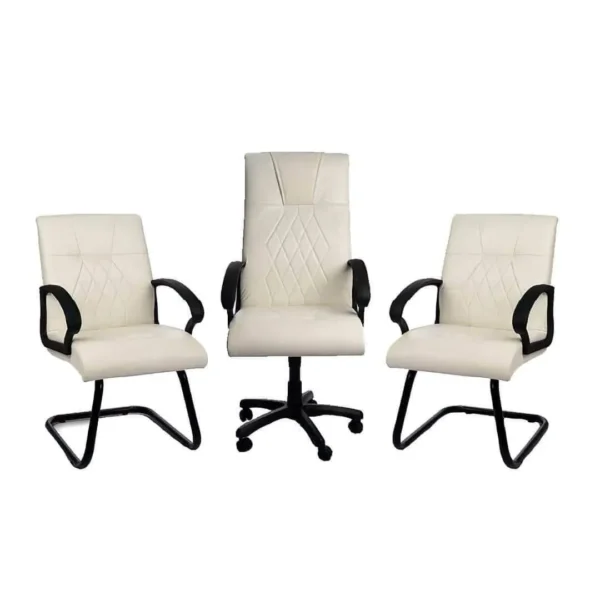 Pack en skai accoudoir plastic - Blanc