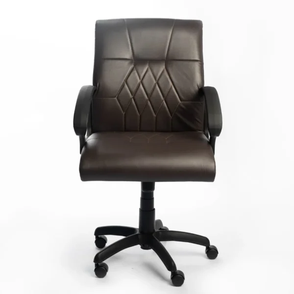Fauteuil medium en skai accoudoir plastic - Noir