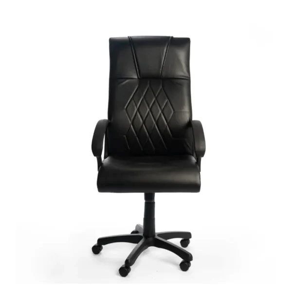 Fauteuil President en skai accoudoir plastic - Noir