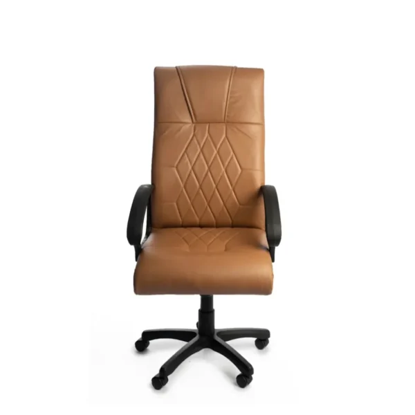 Fauteuil President en skai accoudoir plastic - Tabaco